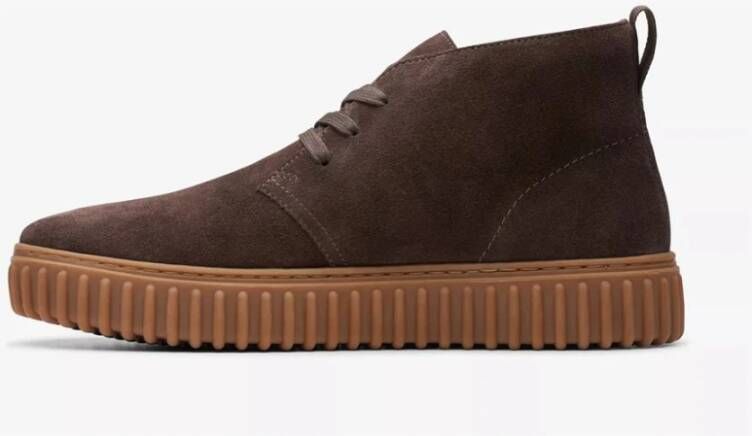 Clarks Bruine Suède Enkellaars Brown Heren