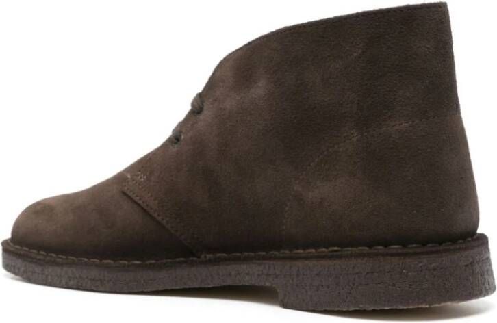 Clarks Bruine Suède Veterschoenen Brown Heren