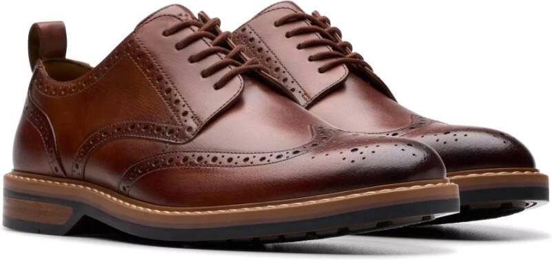 Clarks Bruine veterschoen voor heren Brown Heren