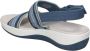 Clarks Stijlvolle Platte Sandalen voor Vrouwen Blue Dames - Thumbnail 9