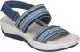 Clarks Stijlvolle Platte Sandalen voor Vrouwen Blue Dames - Thumbnail 12