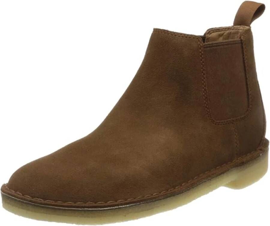 Clarks Desert Chelsea Laars in Cola Suède Brown Heren