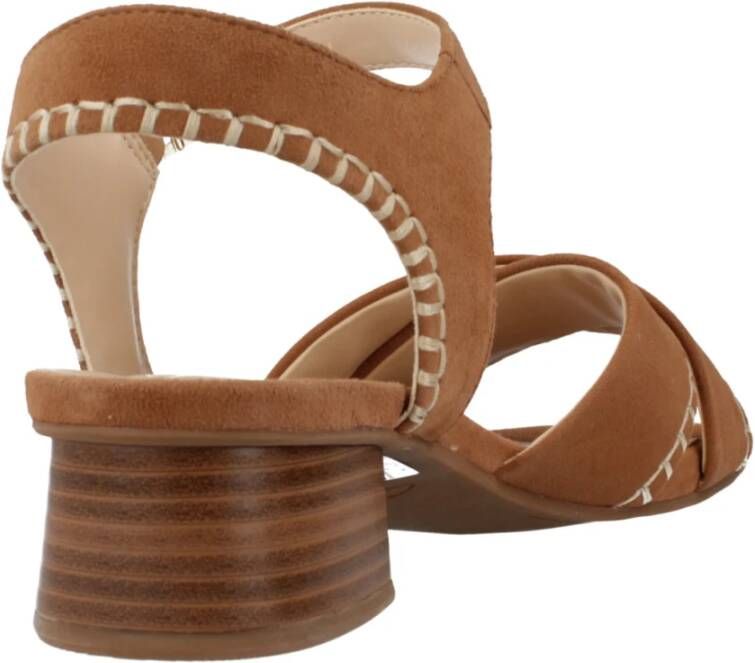 Clarks Elegant Cross Strap High Heel Sandals Brown Dames