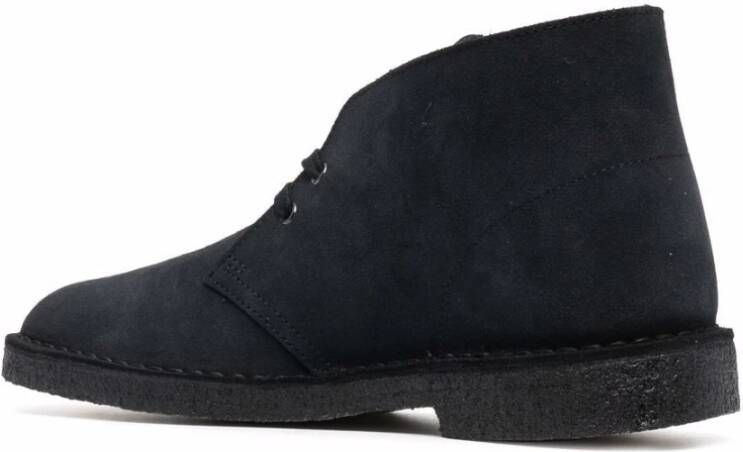 Clarks Marineblauwe Leren Enkellaarzen Blauw Heren