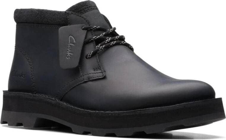 Clarks DB WP Leren Booties Zwart Heren