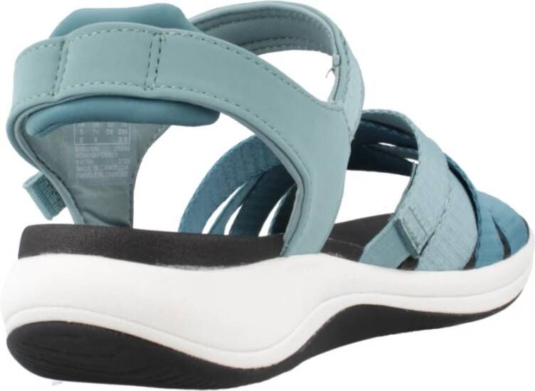 Clarks Comfortabele platte sandalen voor vrouwen Blue Dames