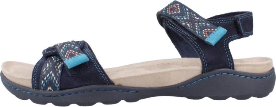 Clarks Stijlvolle platte sandalen voor vrouwen Blue Dames