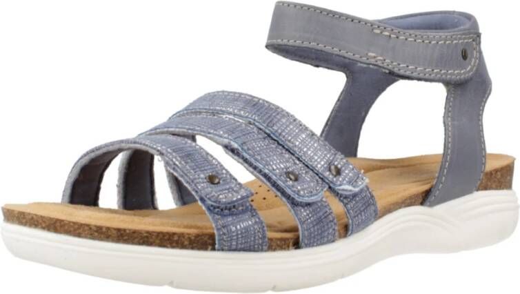 Clarks Stijlvolle Platte Sandalen voor Vrouwen Blue Dames