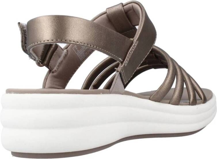 Clarks Comfortabele Platte Sandalen Brown Dames