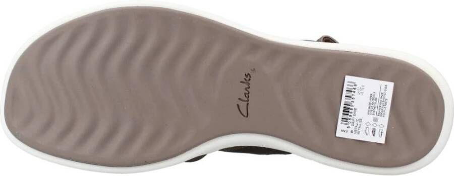 Clarks Comfortabele Platte Sandalen Brown Dames