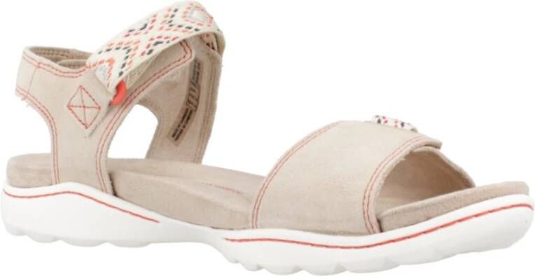 Clarks Stijlvolle platte sandalen voor vrouwen Brown Dames