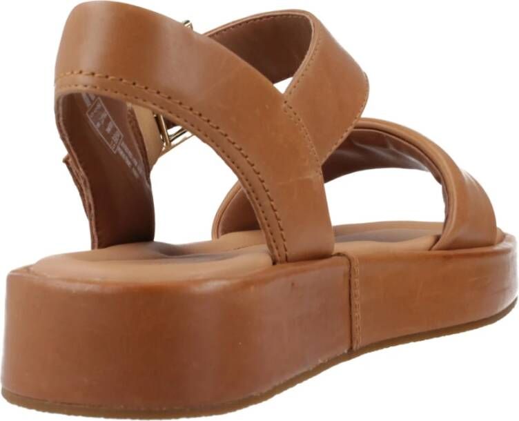 Clarks Alda Strap Platte Sandalen Brown Dames