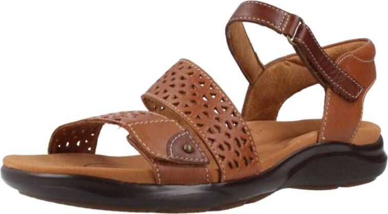 Clarks Zomer Platte Sandalen Brown Dames