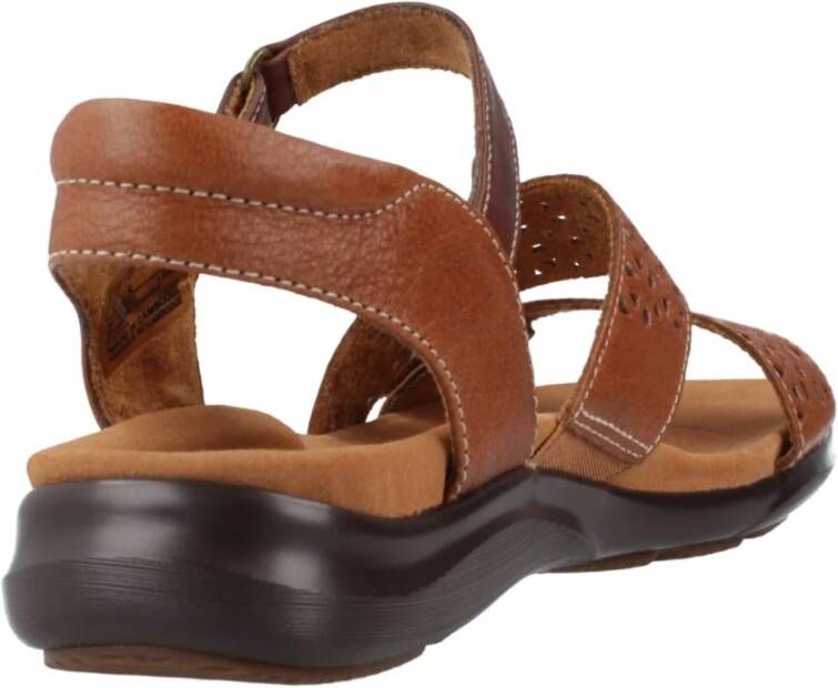 Clarks Zomer Platte Sandalen Brown Dames