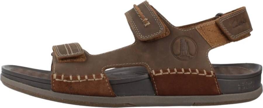 Clarks Nature 5 Trail Platte Sandalen Brown Heren