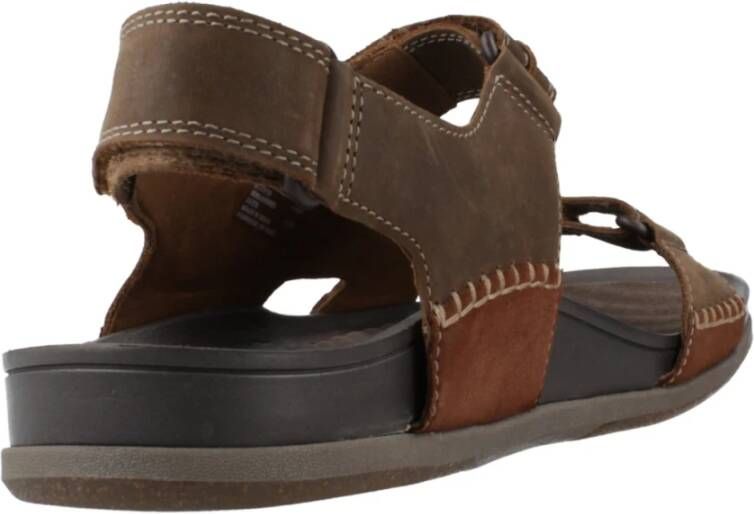 Clarks Nature 5 Trail Platte Sandalen Brown Heren