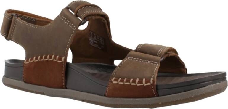 Clarks Nature 5 Trail Platte Sandalen Brown Heren