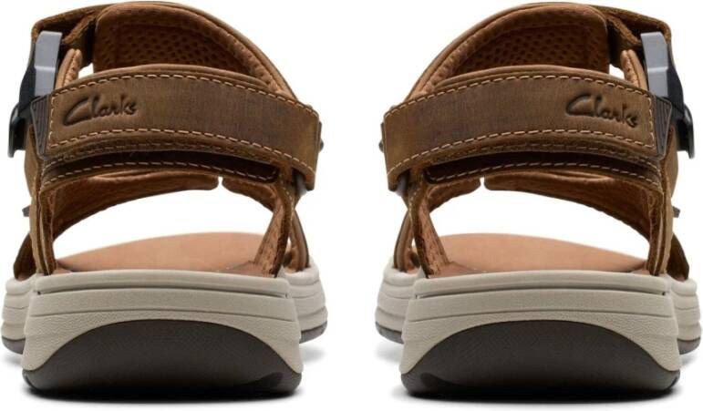 Clarks Flat Sandals Brown Heren