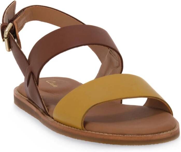 Clarks Zomer Stap Platte Sandalen Bruin Dames