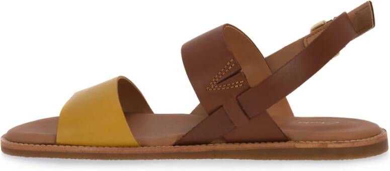 Clarks Zomer Stap Platte Sandalen Bruin Dames