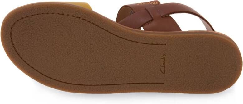 Clarks Zomer Stap Platte Sandalen Bruin Dames