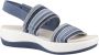 Clarks Stijlvolle Platte Sandalen voor Vrouwen Blue Dames - Thumbnail 5