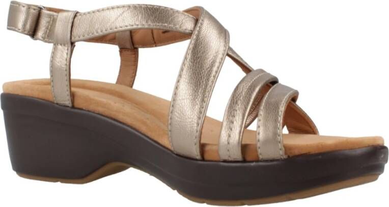 Clarks Stijlvolle Platte Sandalen voor Vrouwen Multicolor Dames