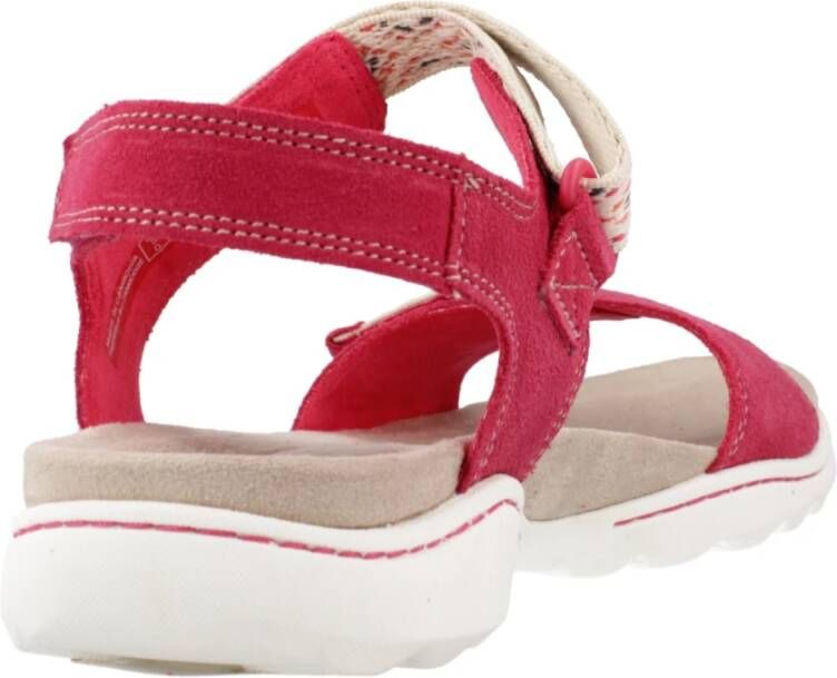 Clarks Stijlvolle platte sandalen voor vrouwen Pink Dames