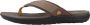 Clarks Stijlvolle Zomer Flip Flops Brown Heren - Thumbnail 3