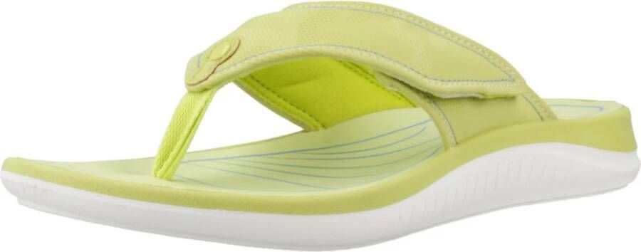 Clarks Stijlvolle Zomer Flip Flops Green Dames