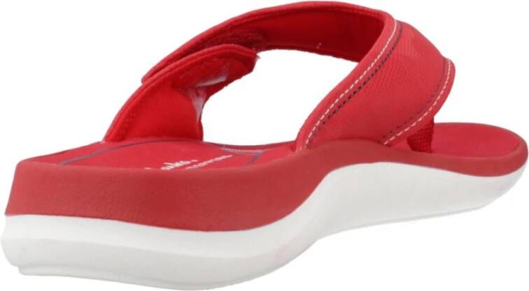 Clarks Stijlvolle Zomer Flip Flops Red Dames