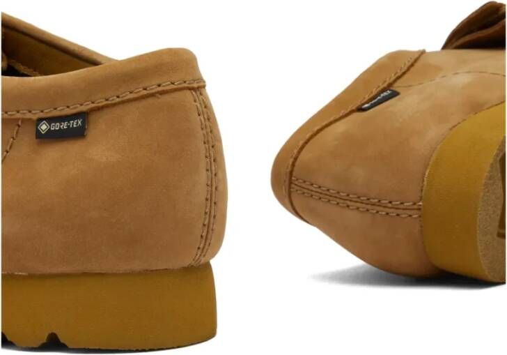 Clarks Gore-Tex Wallabee Oakmoss Nubuck Schoenen Beige Heren