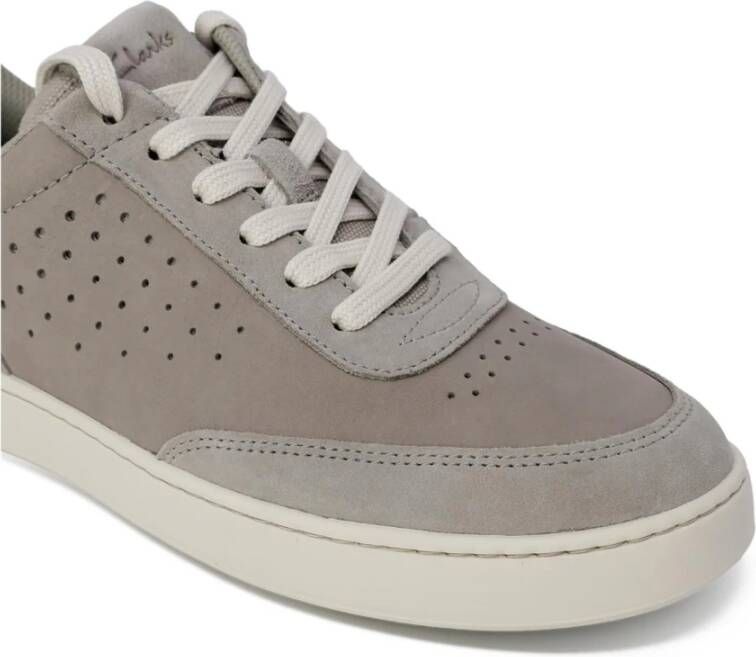 Clarks Grijze Leren Veterschoenen voor Vrouwen Gray Dames