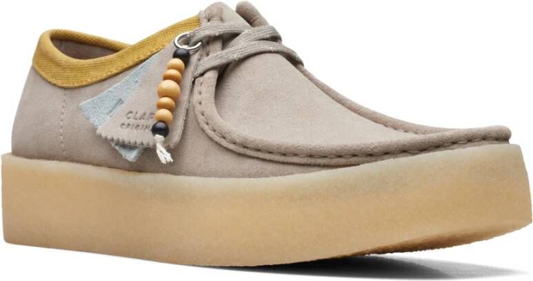 Clarks Grijze Wallabee Cup Platte Schoenen Gray Heren