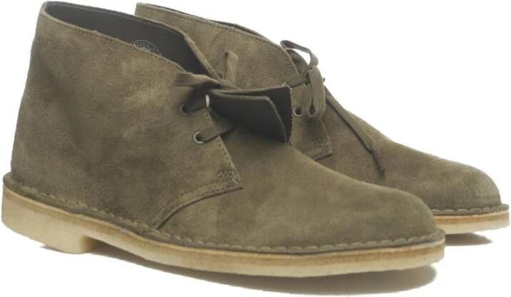 Clarks Groene Enkellaarzen voor Mannen Green Heren