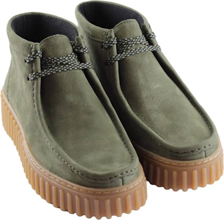 Clarks Groene Nubuck Casual Schoenen Green Dames