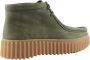 Clarks Groene Nubuck Casual Schoenen Green Dames - Thumbnail 3