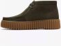 Clarks Groene Nubuck Casual Sneakers Green Dames - Thumbnail 2