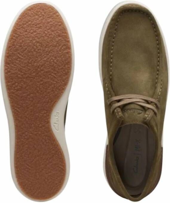 Clarks Groene Olijf Wallabee Stijl Sneaker Green Heren