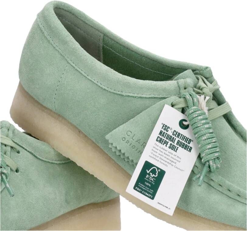 Clarks Groene Wallabee Moccasin Schoen Green Dames