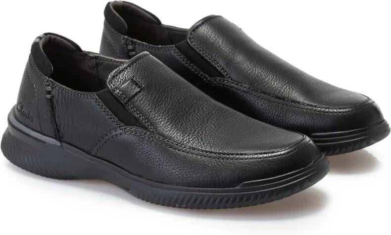 Clarks Heren Casual Leren Schoenen Black Heren