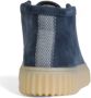 Clarks Blauwe Effen Suede Veterschoenen Met Leren Voering En Rubberen Zool - Thumbnail 7