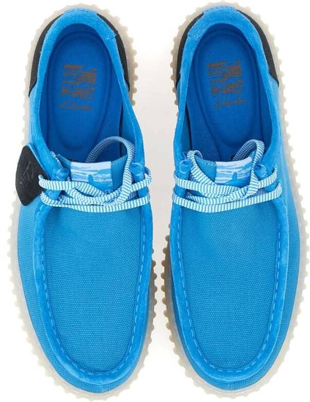 Clarks Heren Veterschoen Sneakers Blue Heren