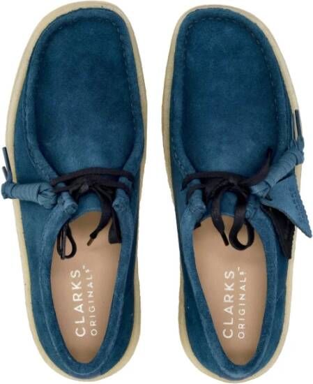 Clarks Heren Wallabee Cup Lifestyle Schoen Blue Heren