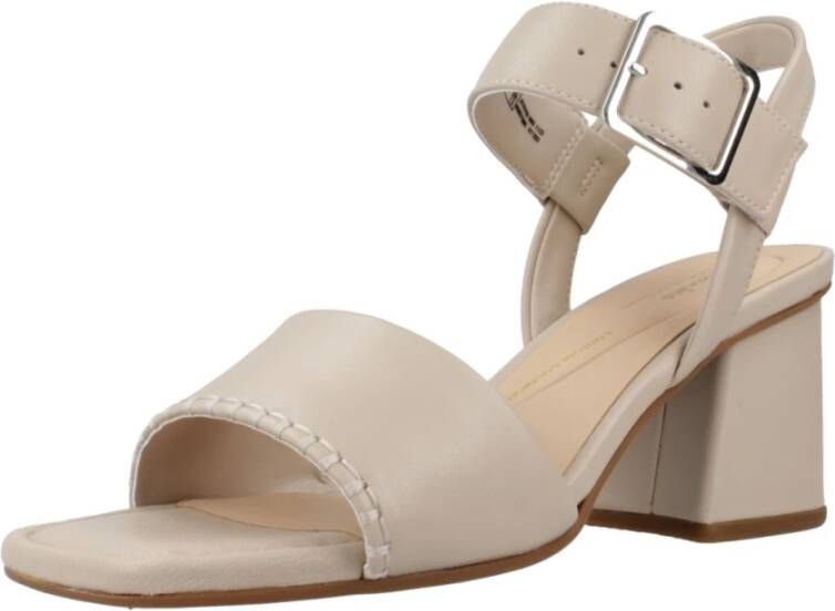 Clarks High Heel Sandals Beige Dames