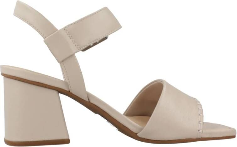 Clarks High Heel Sandals Beige Dames