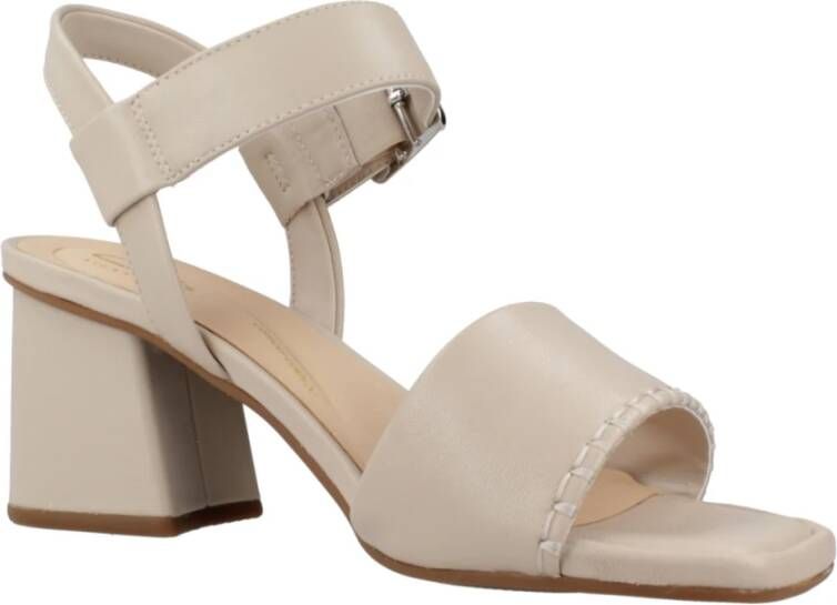 Clarks High Heel Sandals Beige Dames