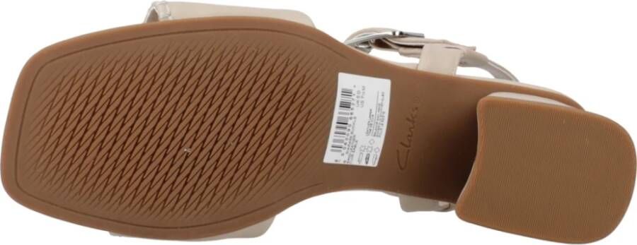 Clarks High Heel Sandals Beige Dames