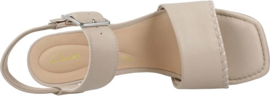 Clarks High Heel Sandals Beige Dames