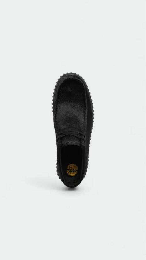 Clarks Hoge Croco-Effect Leren Sneakers Black Heren